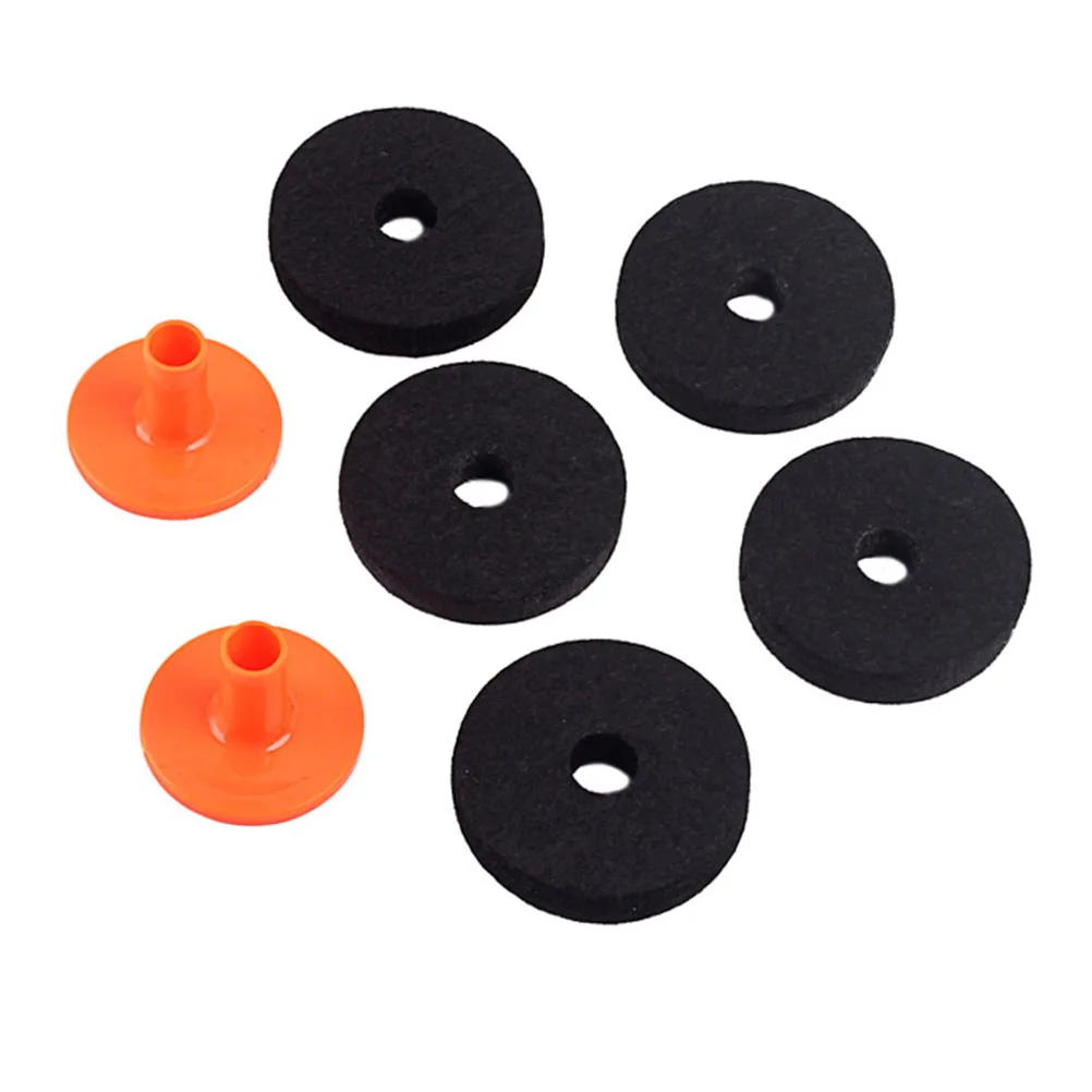 

7 Pcs Felt Combination Cymbal Sleeves Washer Hi-Hat Clutch Stand Drum Kit Felts