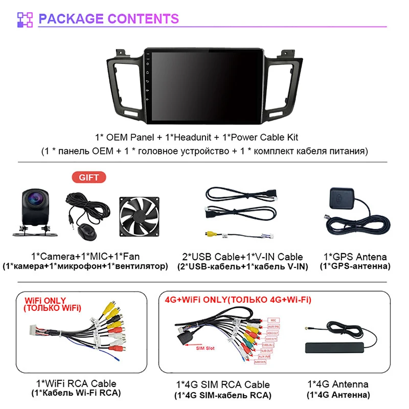 Android 16 Carplay Auto Car Radio Multimedia Player For Toyota RAV4 4 XA40 5 XA50 2012 - 2018 Autoradio Stereo 2din Snapdragon view 2