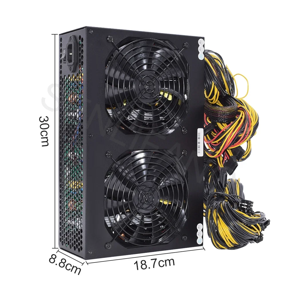 High Quality 3600W ATX Power Supply Bitcoin Support 12 Card Miner Rig Pico BTC ETC Mining PSU