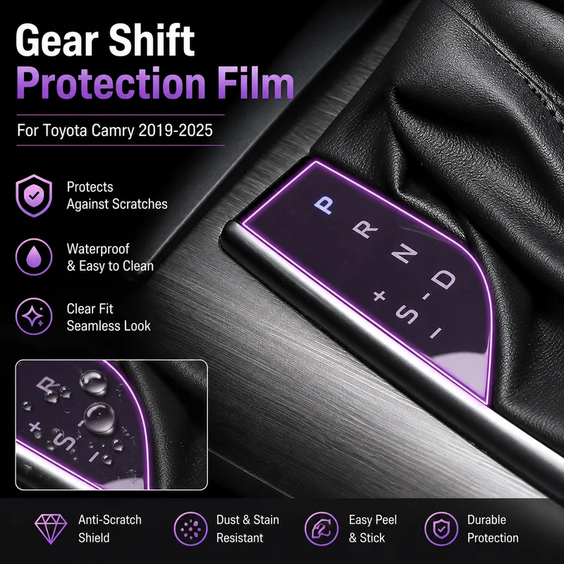 For Toyota Camry 2019-2025 PN Gear Shift Car Sticker Center Console Interior Protective Film Modification Accessory