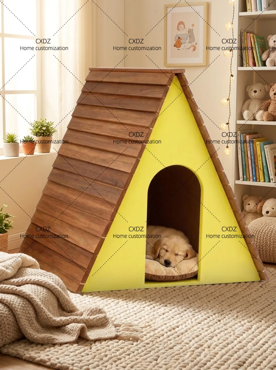 Log cat nest semi-closed security cat cabinet universal in all seasons