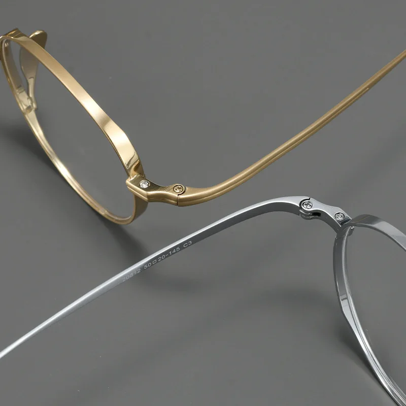 

Винтажные круглые очки из чистого титана с фильтром от синих лучей для мужчин и женщин, ультралегкие удобные очки по рецепту с оптическими линзами, НОВИНКА