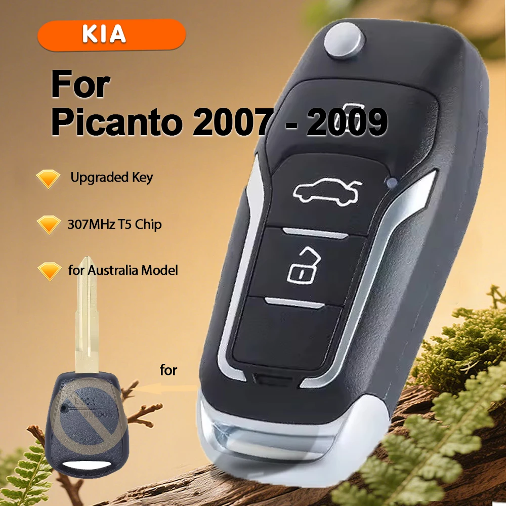 

KEYECU 81996-07510, 81996 07510, 8199607510 3 кнопки 433 МГц ID46 чип обновленный удаленный автомобильный брелок для KIA Picanto 2007 2008 2009