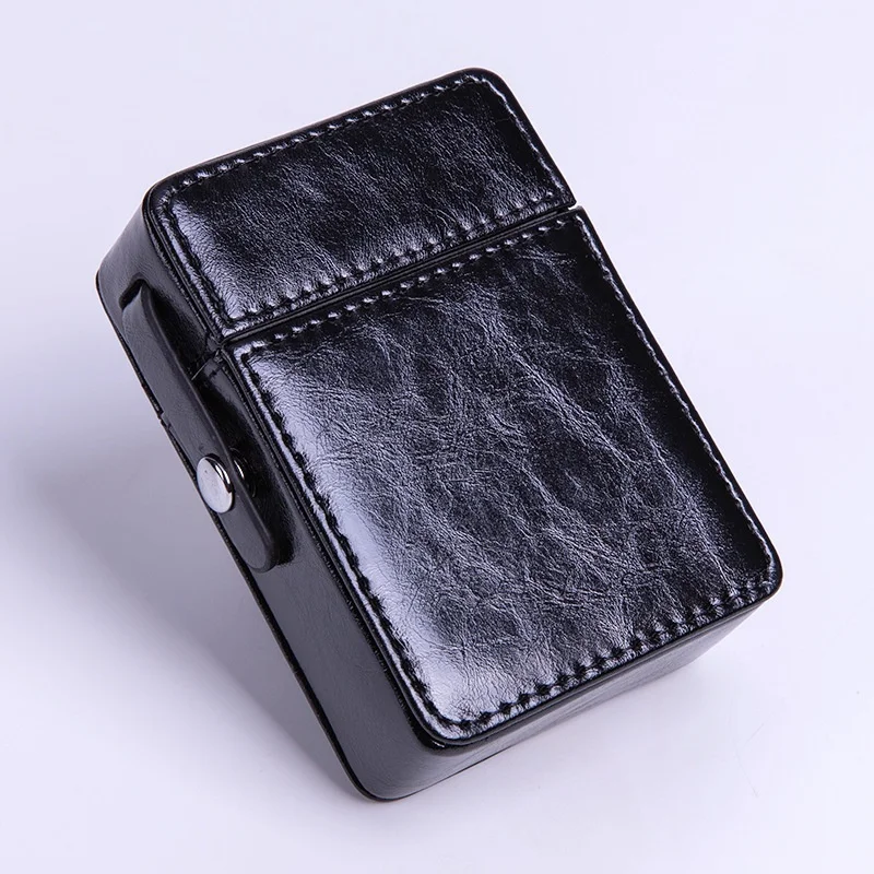 

PU Leather Cigarette Case Lighter Case 20 Sticks Pocket Size Waterproof 5 Colors Smoking Accessories Gift for Men Women