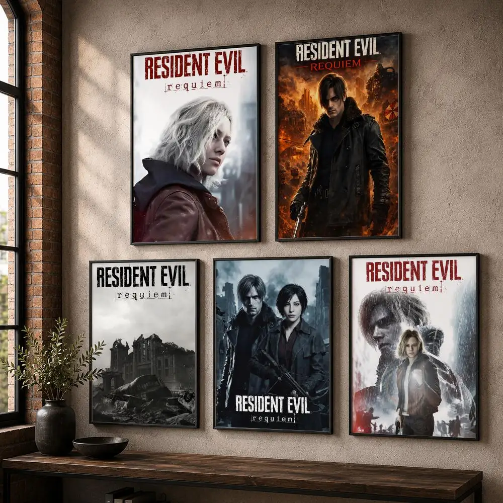Horror Game R-Resident Evil RequiemS Painting Calligraphy Canvas Posters Wall Art for Home/Office/Dorm/Living/Bedroom