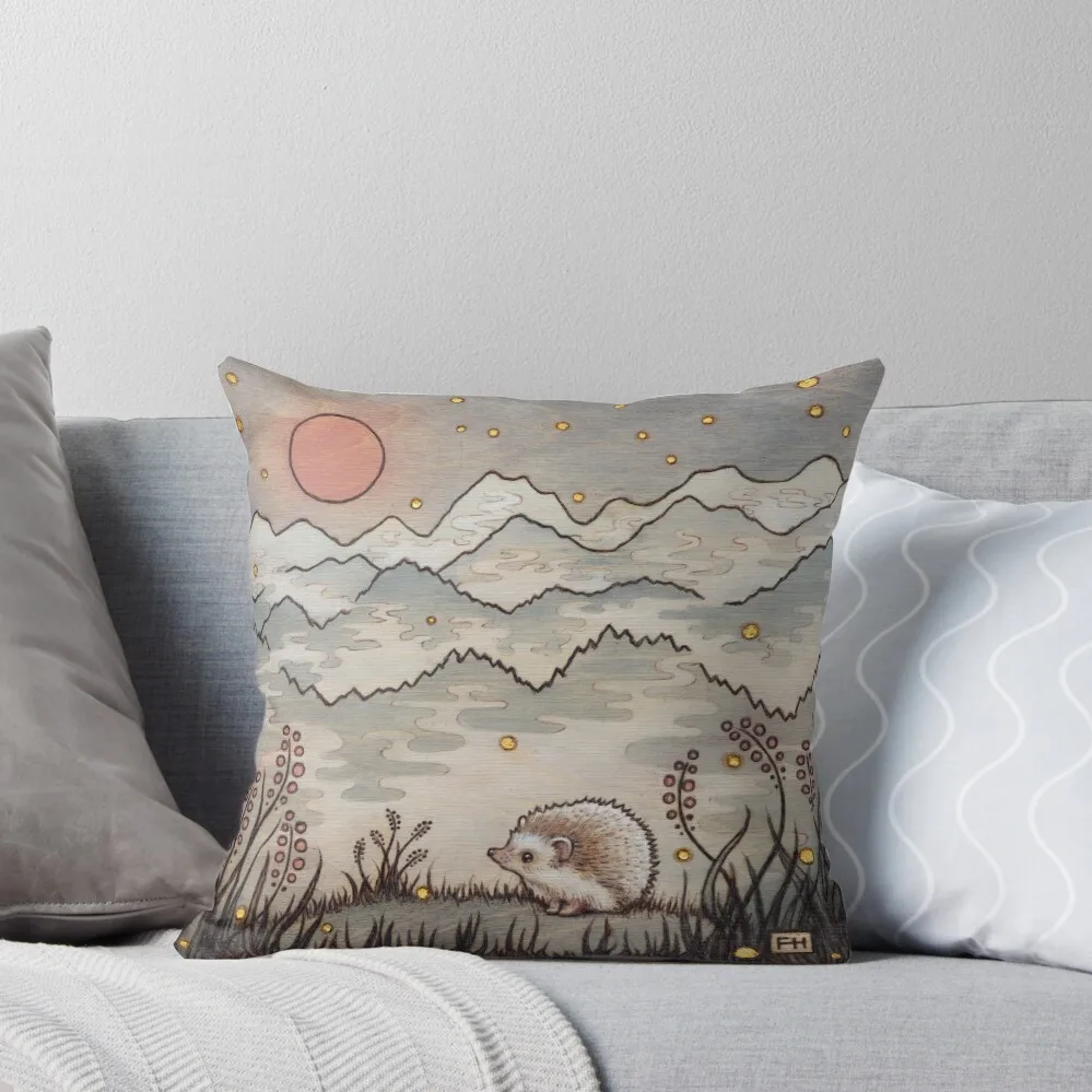 

Hedgehog in the Fog Throw Pillow Marble Cushion Cover Decorative Cushion Pillowcases Cushion Covers Sofa Sitting pillow