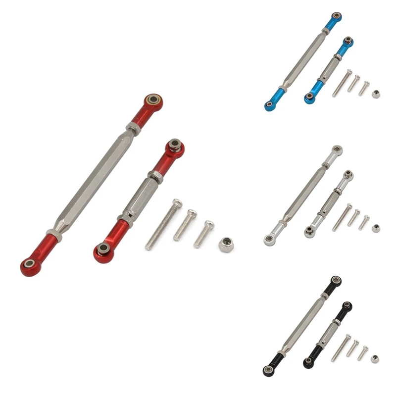 Metal Steering Rod Link Rod Tie Link For MN78 MN-78 MN 78 1/12 RC Car Upgrades Parts Accessories Red