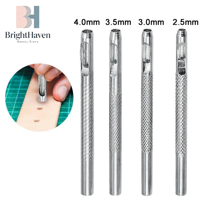 2.5/3/3.5/4mm Belt Hole Punchers Round Hole Galvanized Leather Punch Kit Hollow Steel Watch Band Tools Belt B.H