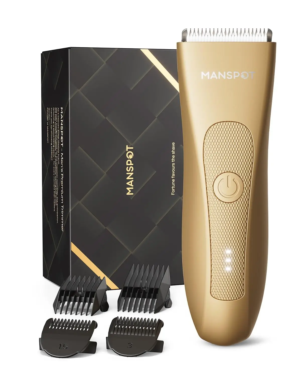 

Мужской триммер и бритва золотого цвета, идеальный подарок на День святого Валентина или день рождения для него