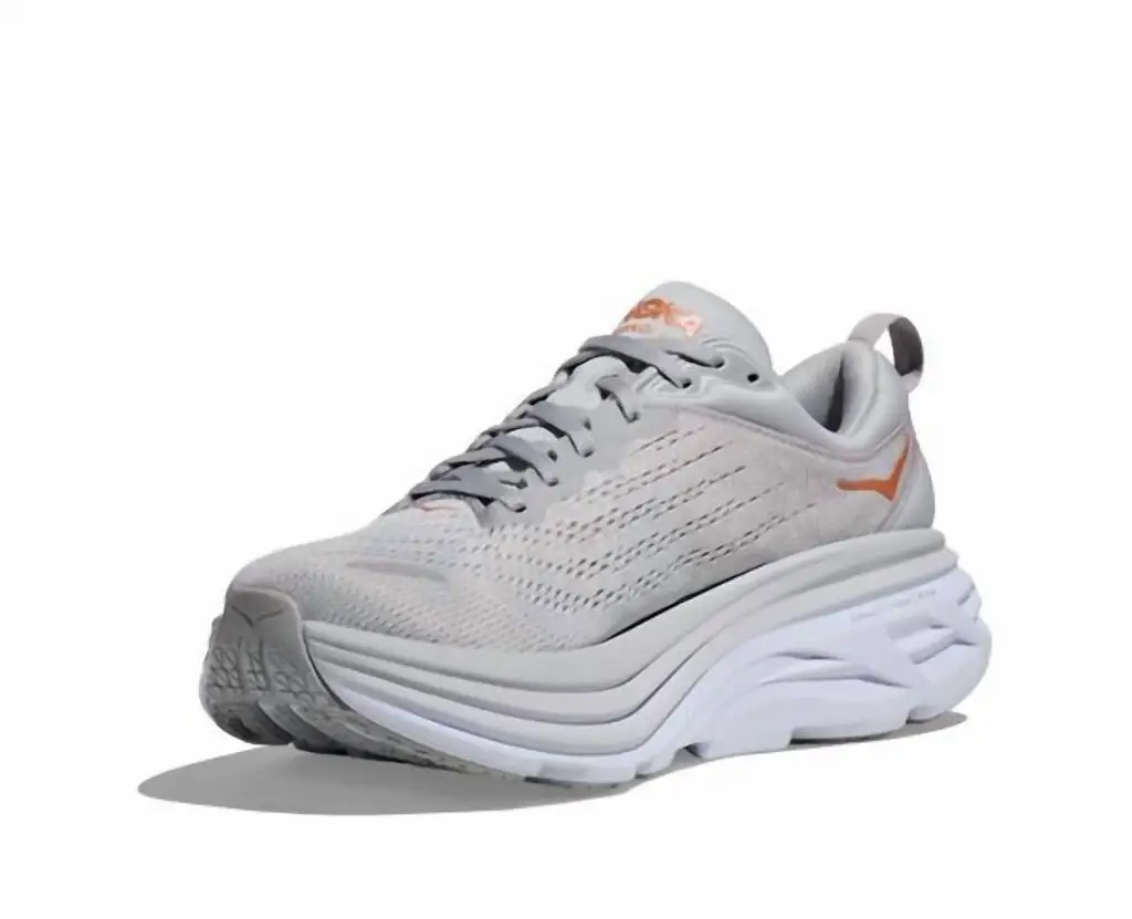 Hoka | Women's Bondi 8 Running Shoes In Harbor Mist/lunar Rock