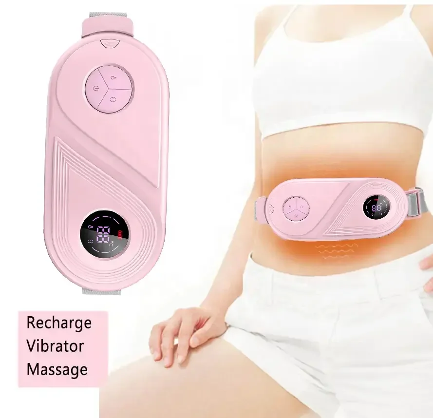 Smart 3 gear rechargeable electric period cramp waist massager personal care massage belt with heating