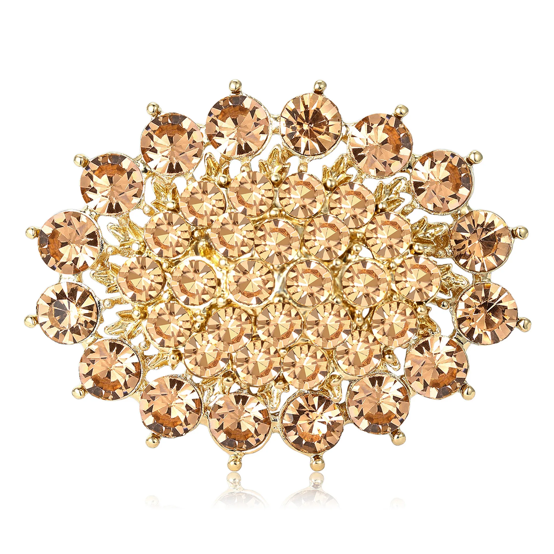 

Luxurious And Exquisite Alloy Rhinestone Bride Badge Brooch, Unisex Multi-color Lapel Pin, Daily Office Dress, Party Accessory