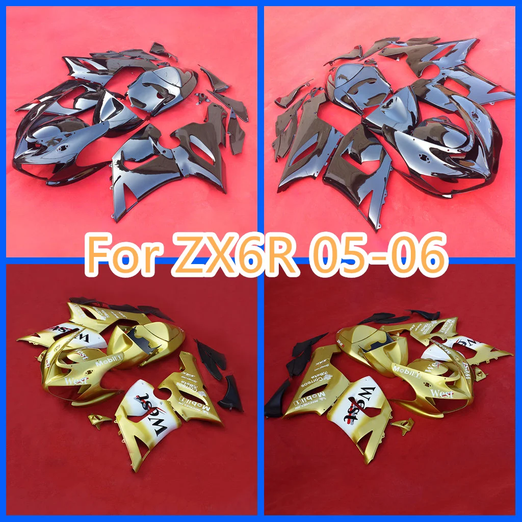 

High Quality Motorcycle Fairing Kit ABS Bodywork Bodykits for Kawasaki Ninja 05 06 ZX 6R 2005 2006 ZX-6R ZX6R Free Custom