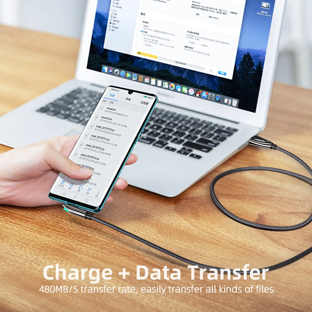 Essager PD 66W USB C a USB tipo C cavo caricabatterie rapido per Xiaomi Poco3 MacBook iPad Samsung Huawei Wire per la ricarica del telefono