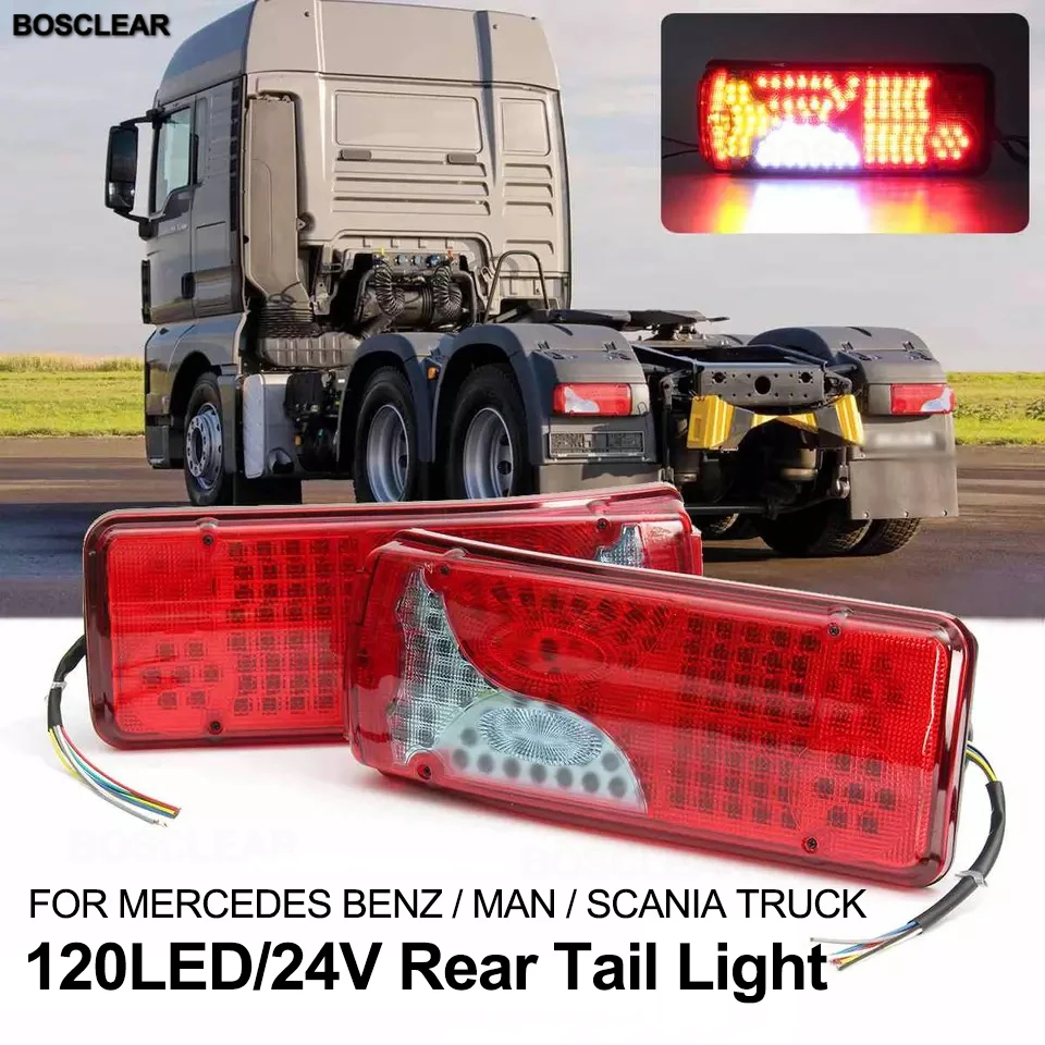 

2X LED Stop Rear TailLight Brake Reverse Light Turn Indiactor Boat ATV Truck Trailer Indicator Lamp For Scania Man Mercedes Benz