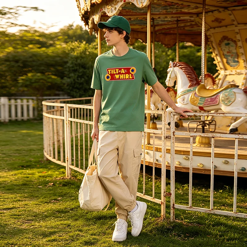 Tilt-A-Whirl T-Shirt Retro Vergnügungspark Klassisches Streetwear-T-Shirt Y2k Persönlichkeit Freizeitpark Grafik Spruch T-Shirt für Damen Herren Top – Detail 12