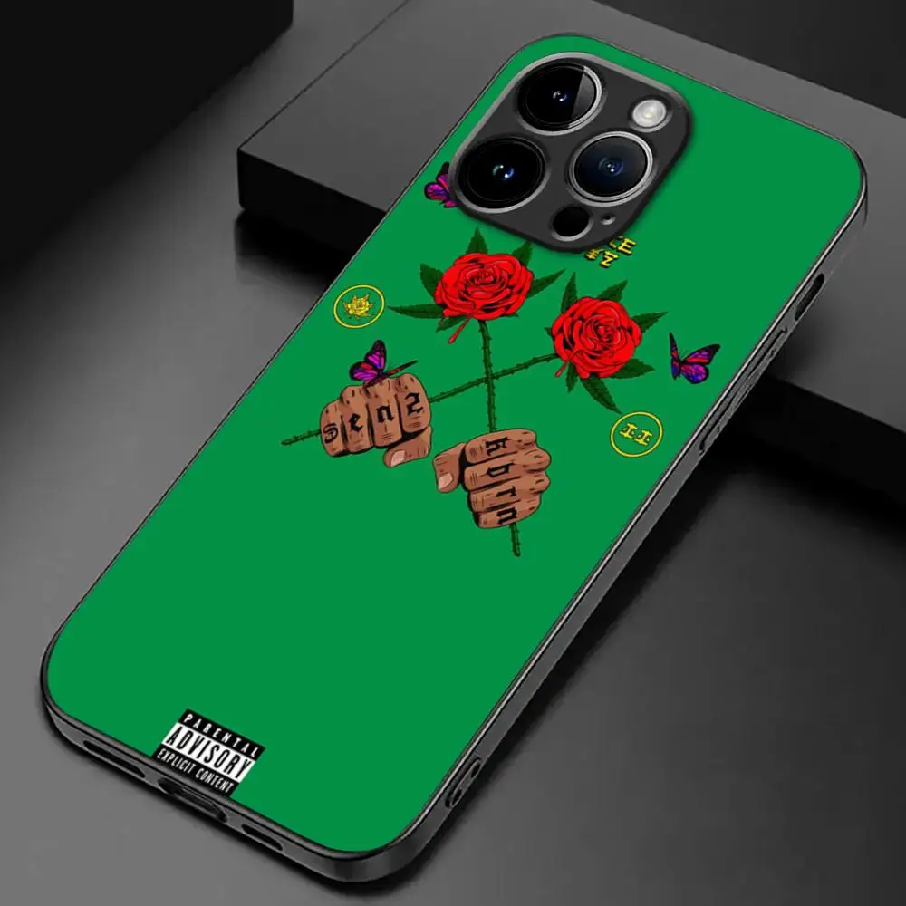 Eladio Carrion Sauce Boyz Rose  Phone Case For iPhone 15 14 13 12 11 X XR XS XSMAX 8 7 Plus Mini Pro Max Soft Black Phone Cover