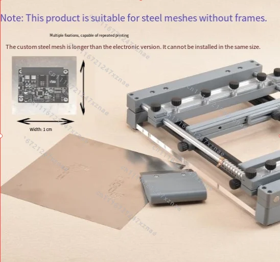 Desktop SMT Screen Printing Machine Precision Alignment，For Solder Paste，250x250MM Manual PCB Stencil Printer