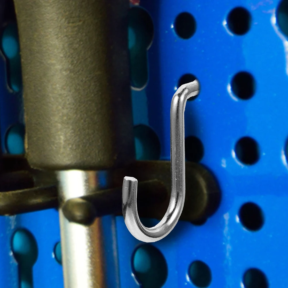 

12 Pcs Double Wire Pegboard Hooks Iron Spacesaving Universal Compatibility Supermarket Display Tool Wall Accessories