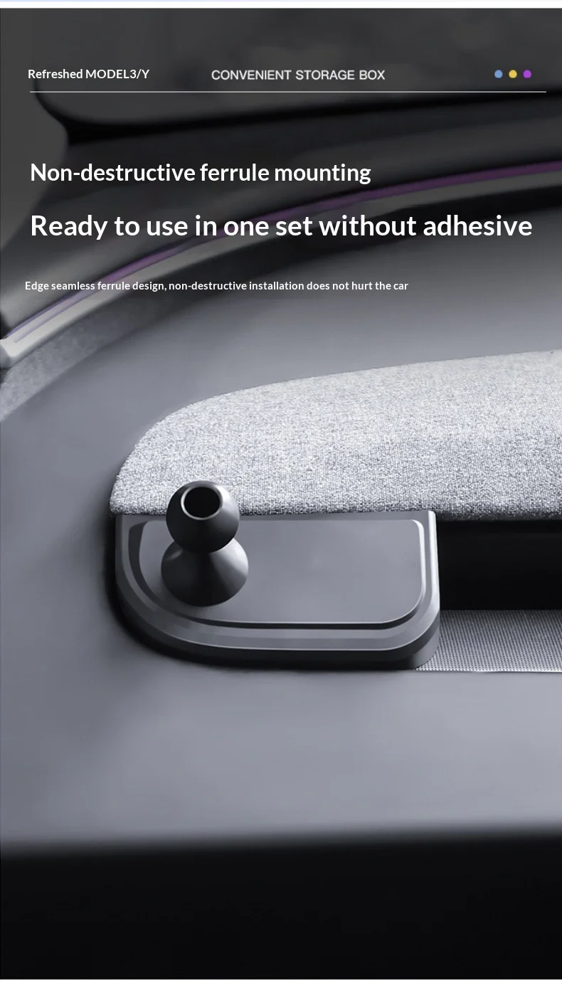 For Tesla Model 3/Y/YL Juniper Highland 2025 2026 Base Magnetic Phone Holder Dashboard Rotatable Bracket Mount Car Accessories 4