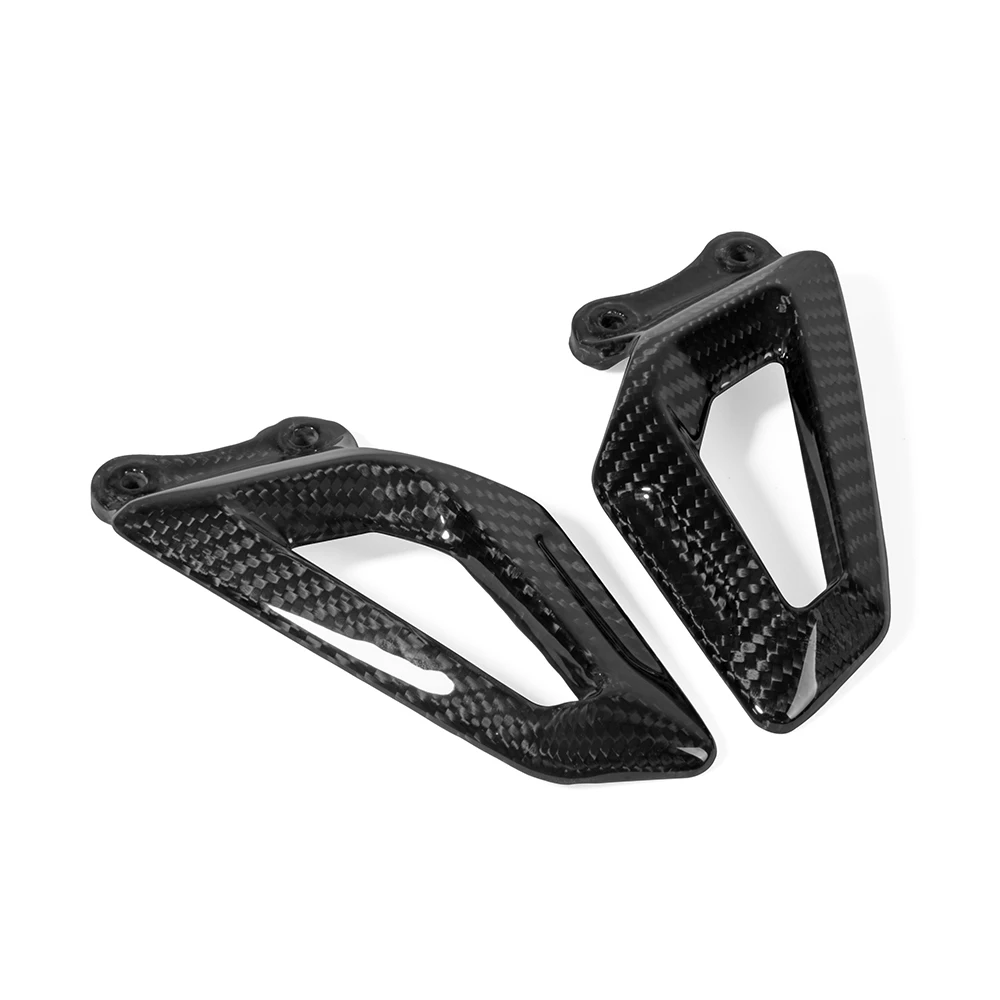 Carbon Fiber Motorcycle Rearset Footrest Plate Heel Guards Twill For BMW S1000RR 2019 2020 2021 2022 2023