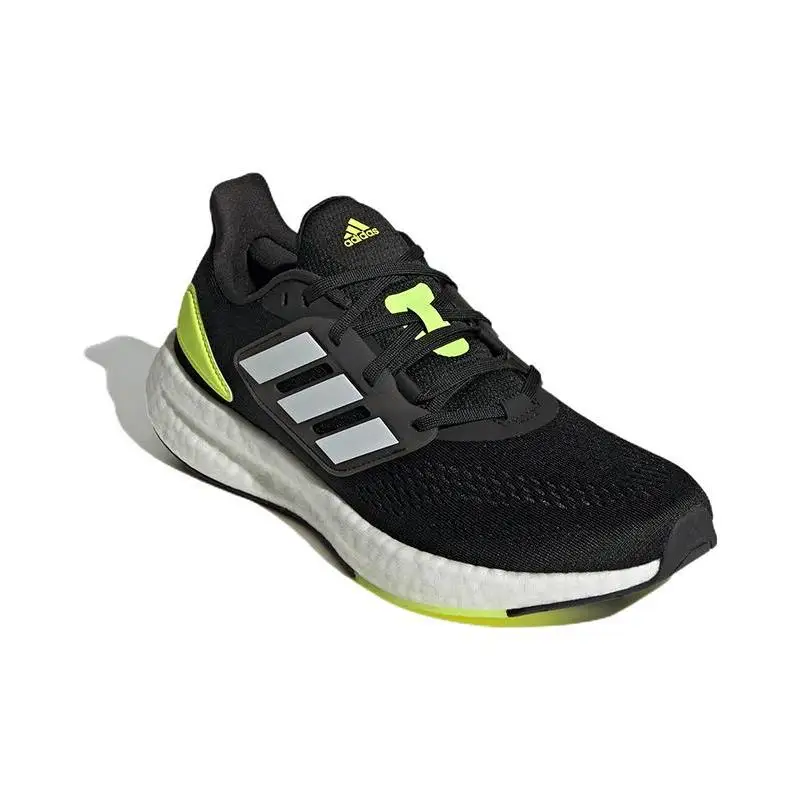 Chaussures de sport adidas Pureboost 22 Core, baskets noires, nuage blanc, jaune solaire, HQ1449