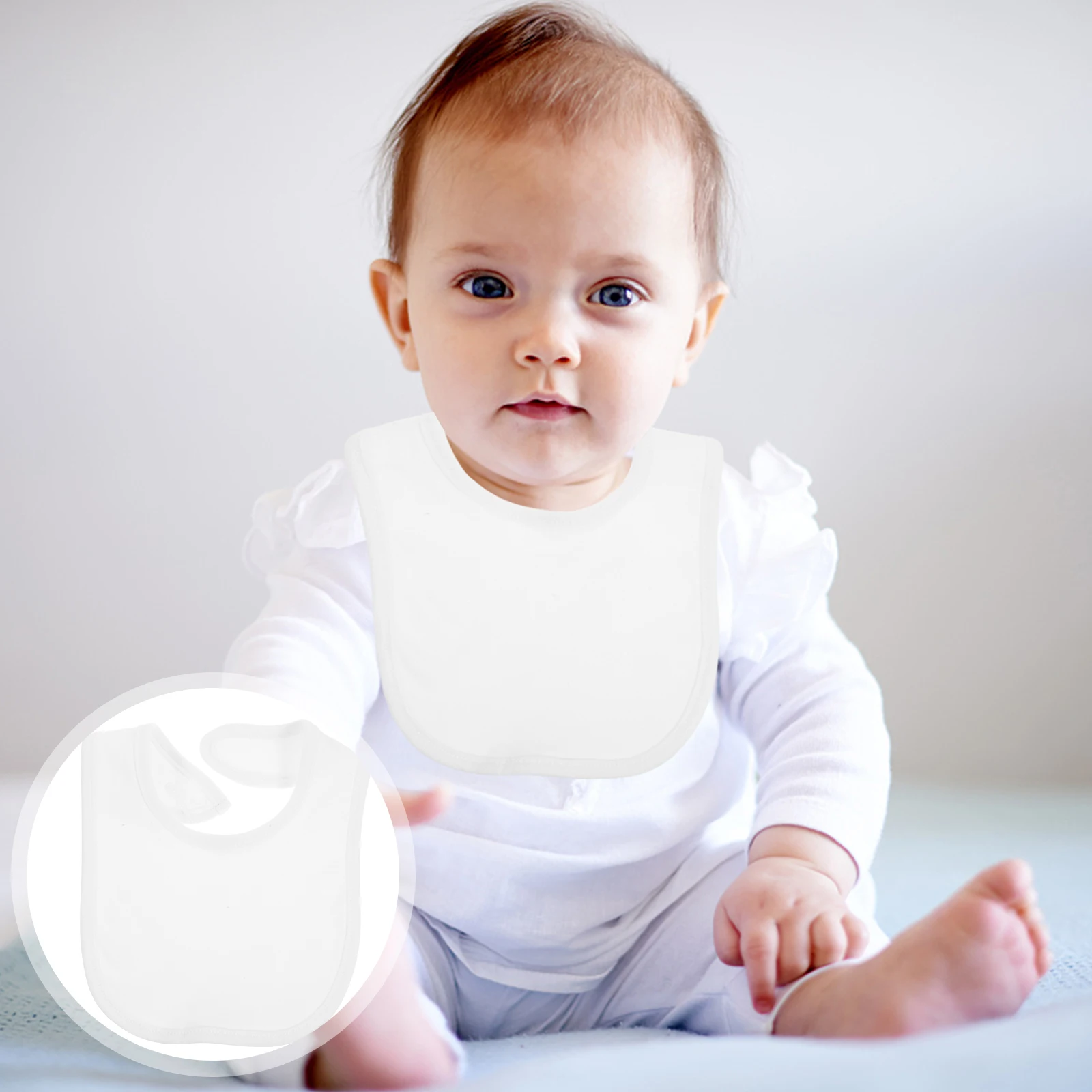 

3pcs Baby Bibs Saliva Towels Newborn Wipes Absorbent Cotton Drooling Mealtime Clothing Protector Easy Wear Teething Food Grade