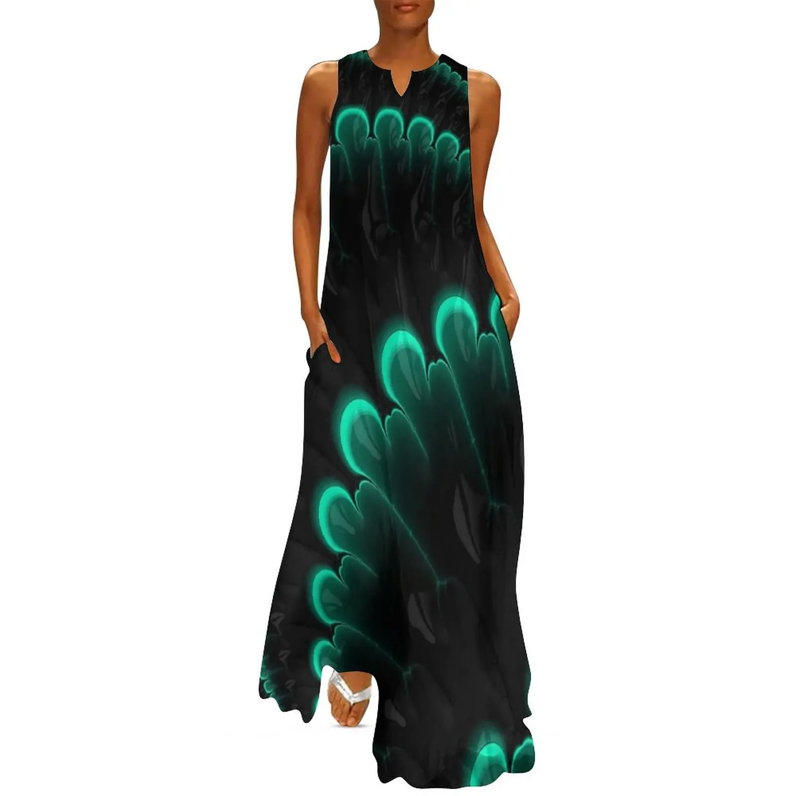 

Glow in the Dark Long Dress women's summer clothing 2025 dress korean style Women's summer dresses Dress