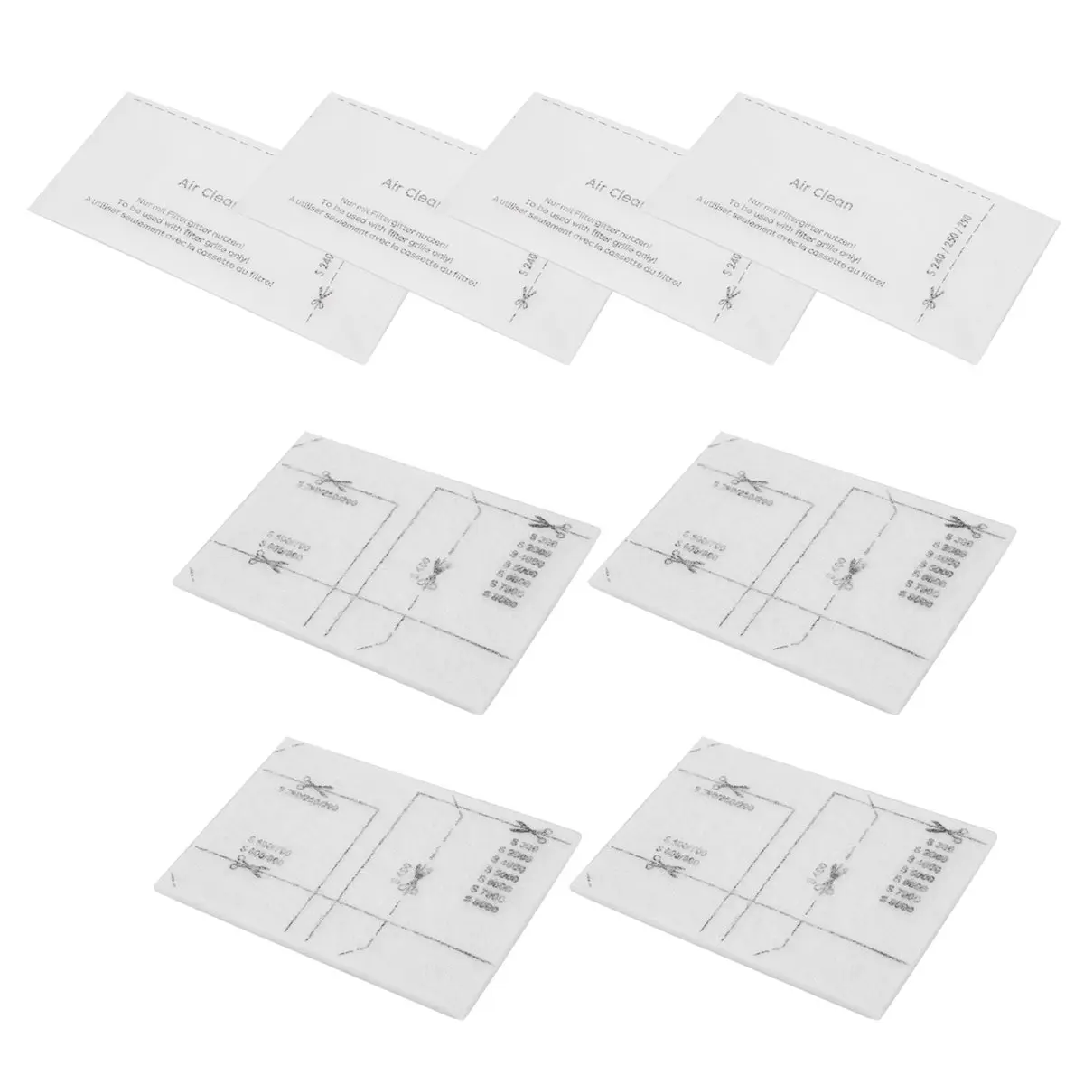 (A25M) 6713110 Air Clean Filter for Miele Vacuum Cleaner Filter Mat with 3944711 Air Clean Filter Pack of 8