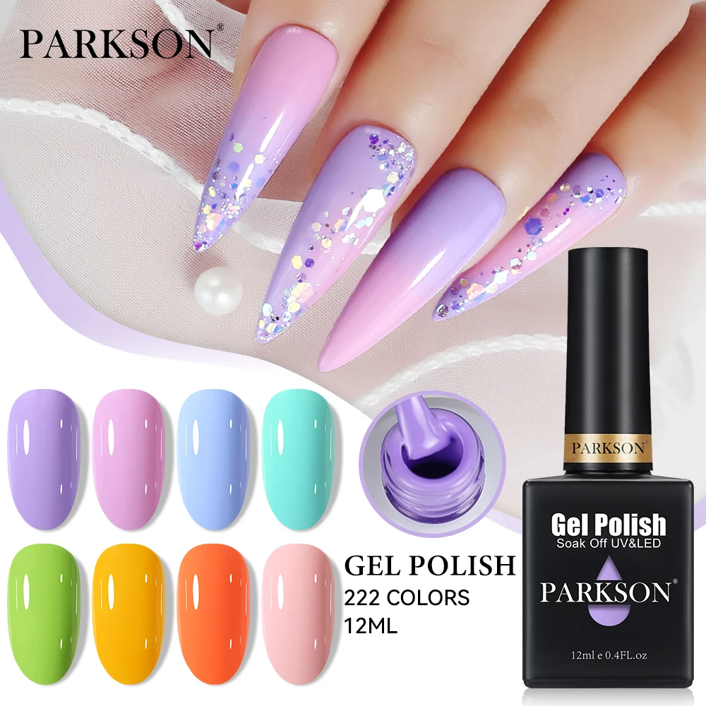 

Parkson 279 Colors 12ml Gel Nail Polish Pink Green Blue Fluorescent Autumn Winter Glitter Varnish Semi Permanent Nail Art Gel