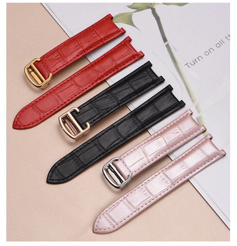 Genuine Leather watch strap For Cartier Pasha Series Notched Watchband 16mm 18mm 20mm Men and Women