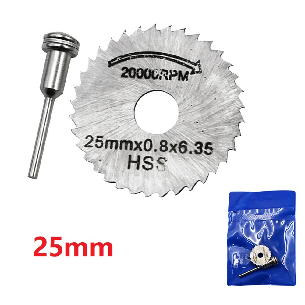 C2PCS Mini HSS Circular Saw Blade Set Stainless Steel Slice Metal Cutting Disc For Rotary Tool Wood Cutter Disc With Mandrel