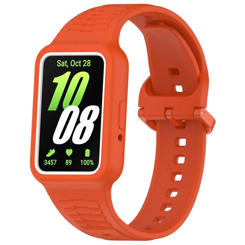 Wymienne etui + bransoletka z paskiem Zintegrowany silikonowy pasek do zegarka Silikonowe akcesoria do Samsung Galaxy Fit3/Huawei Band 9/8