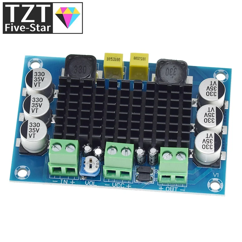 TZT TPA3116 D2 TPA3116DA DC 12V 24V 100W Mono Channel Digital Power Audio Amplifier Board TPA3116D2 Large Capacity Board