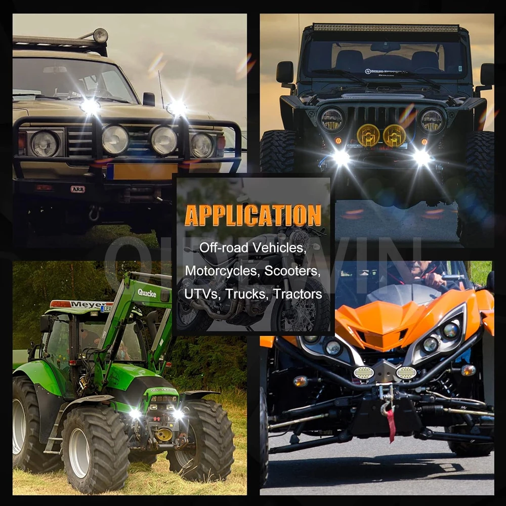 5" Inch Super Bright Harvester Oval LED Work Light Forklift Roof Working Lamp for Car Truck Offroad SUV 4x4 4wd Jeep