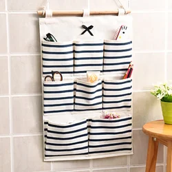 6/8 Pockets Cotton Hanging Storage Bag Waterproof Underwear socks Organizer Cosmetic Makeup Storage Shelf Sundries Bags