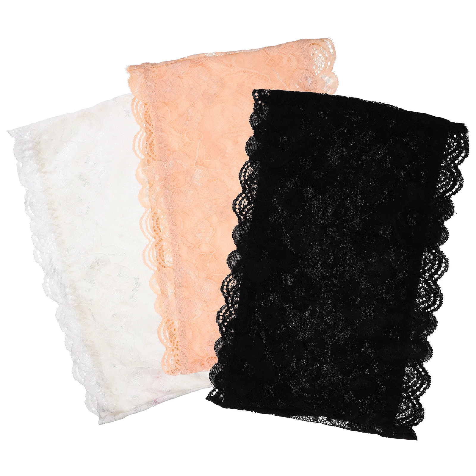 Top a fascia senza spalline elasticizzati floreali da 3 pezzi. Tubo elastico per reggiseno a fascia da donna estivo senza cuciture