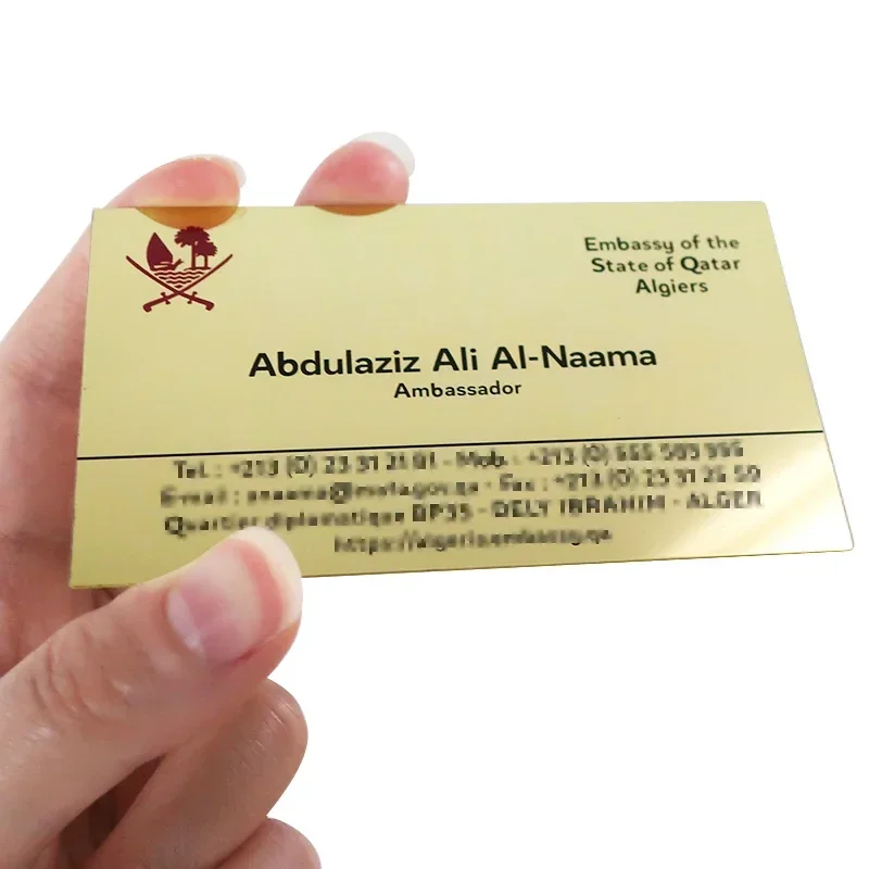 Fashion Blank Laser Cut Stainless Steel Metal Business Card Holder