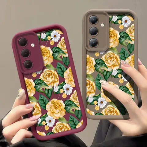Vivo X100S Pro X100 funda de teléfono de flores de moda para Vivo X200 FE X90S X80 X70 Pro funda de silicona suave mate a prueba de golpes de lujo