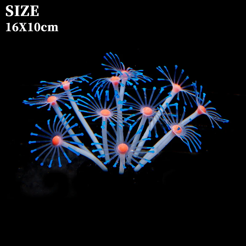 Simulation Silicone Coral Fish Tank Decoration Aquarium Underwater Landscape Fluorescent Fluorescence Ornaments Accessories