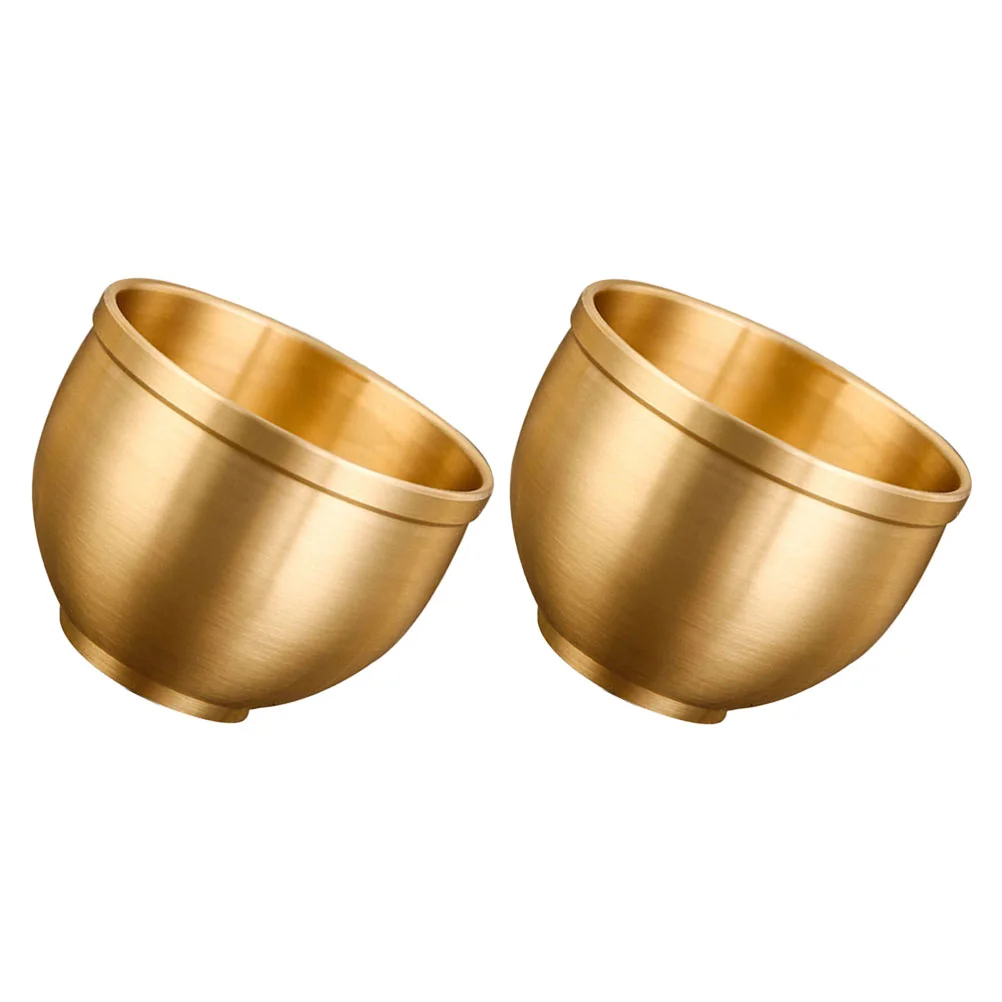 

2 Pcs Cup Drinking Cups Exquisite Tea Teacups Brass Small Steeping Unique Mugs Espresso