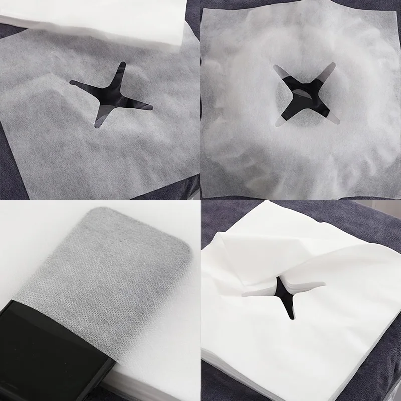 50/100Pcs Disposable Pillowcases with Holes Non-woven Anti-Oil Anti-bacteria Beauty Makeup Lashes Accessories