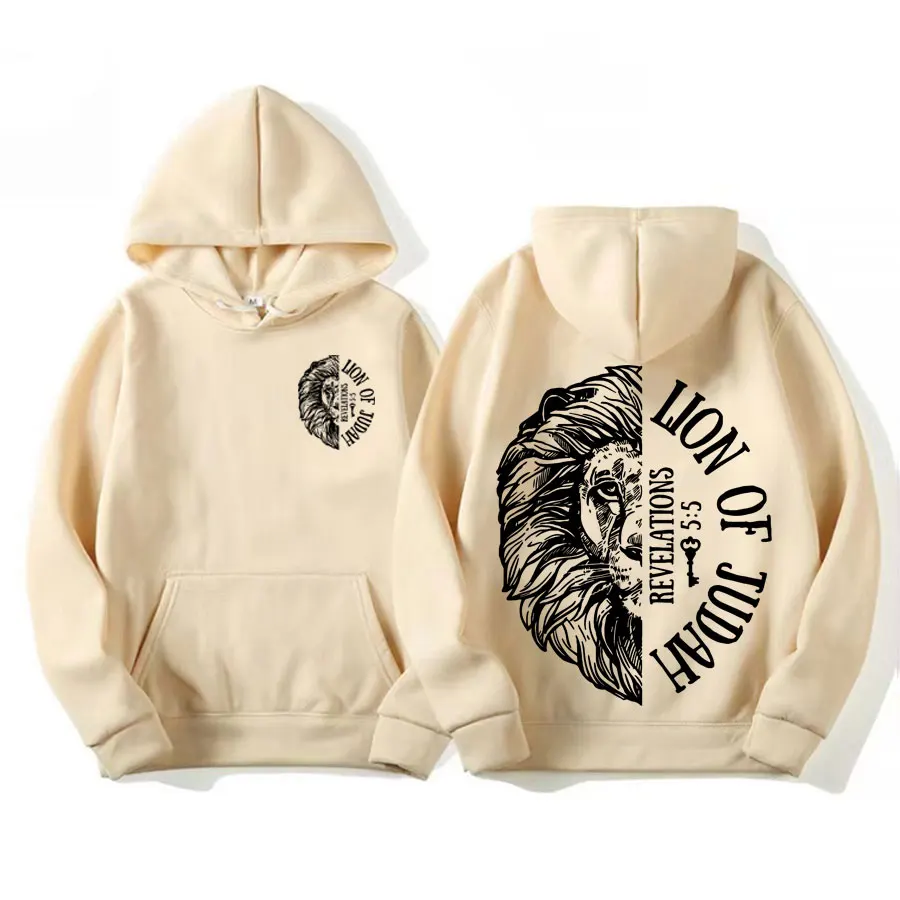 Lion of Judah Catholic Hoodie Jesus Loves You Pullover Aesthetic Christian Apparel Sweatshirts Men Women\'s Fashion Casual Hooded