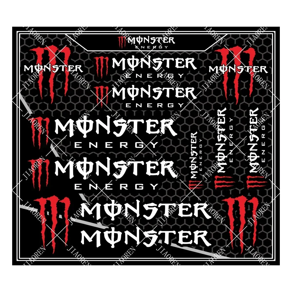 عيد الميلاد عاكس الوحش الطاقة ملصق دراجة نارية شعار خزان خوذة دراجة سيارة صائق