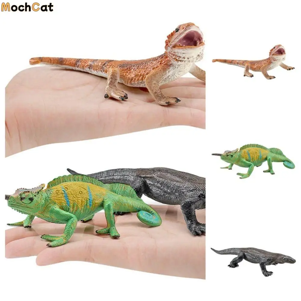 

PVC Simulation Wild Reptile Model Statue Handmad Lizard Action Figures Ornament Cartoon Reptile Amphibious Figurines