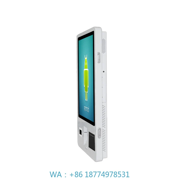 Food Ordering Self Serice Kiosk with Scanner Printer PC Restaurant Fast Food Self Ordering Kiosk Payent hine Wall ounted
