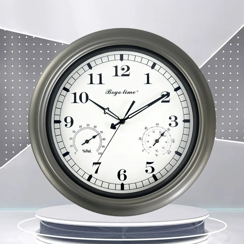 Modern Wall Clocks Living Room Creative Wall Watch Round Silence Multifunctional Clock Garden Simple Decorative Ornaments