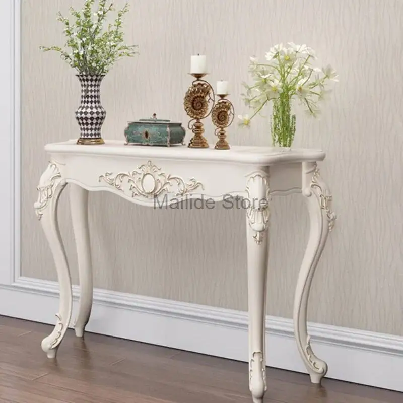 Modern Solid Wood Console Table Living Room Furniture Against The Wall Consol Entrance Table Home Corridor Decoration Table view 5