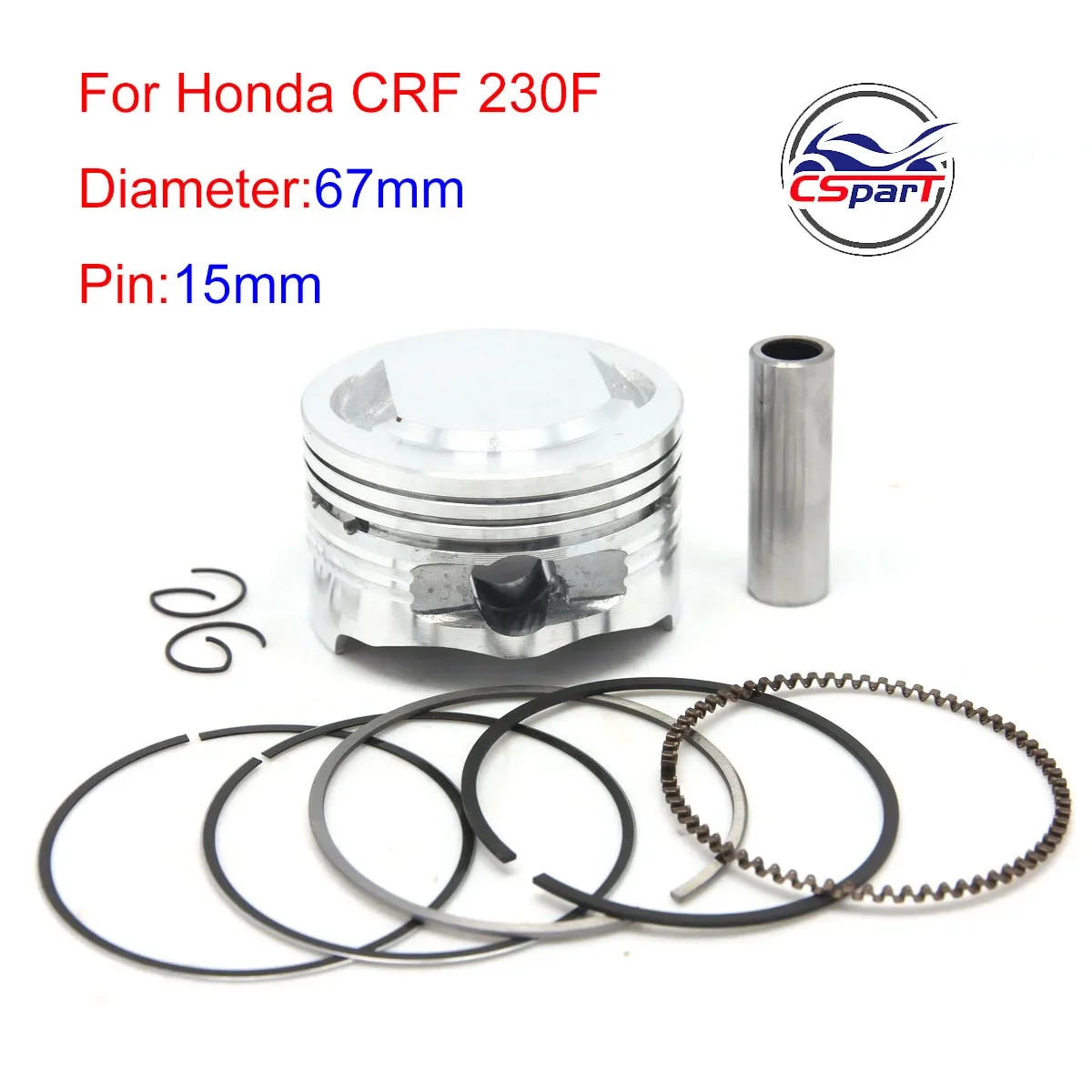 CRF230 CRF230F 233CC Big Bore 67mm 15mm Piston Kit Set For Honda  2007-2015