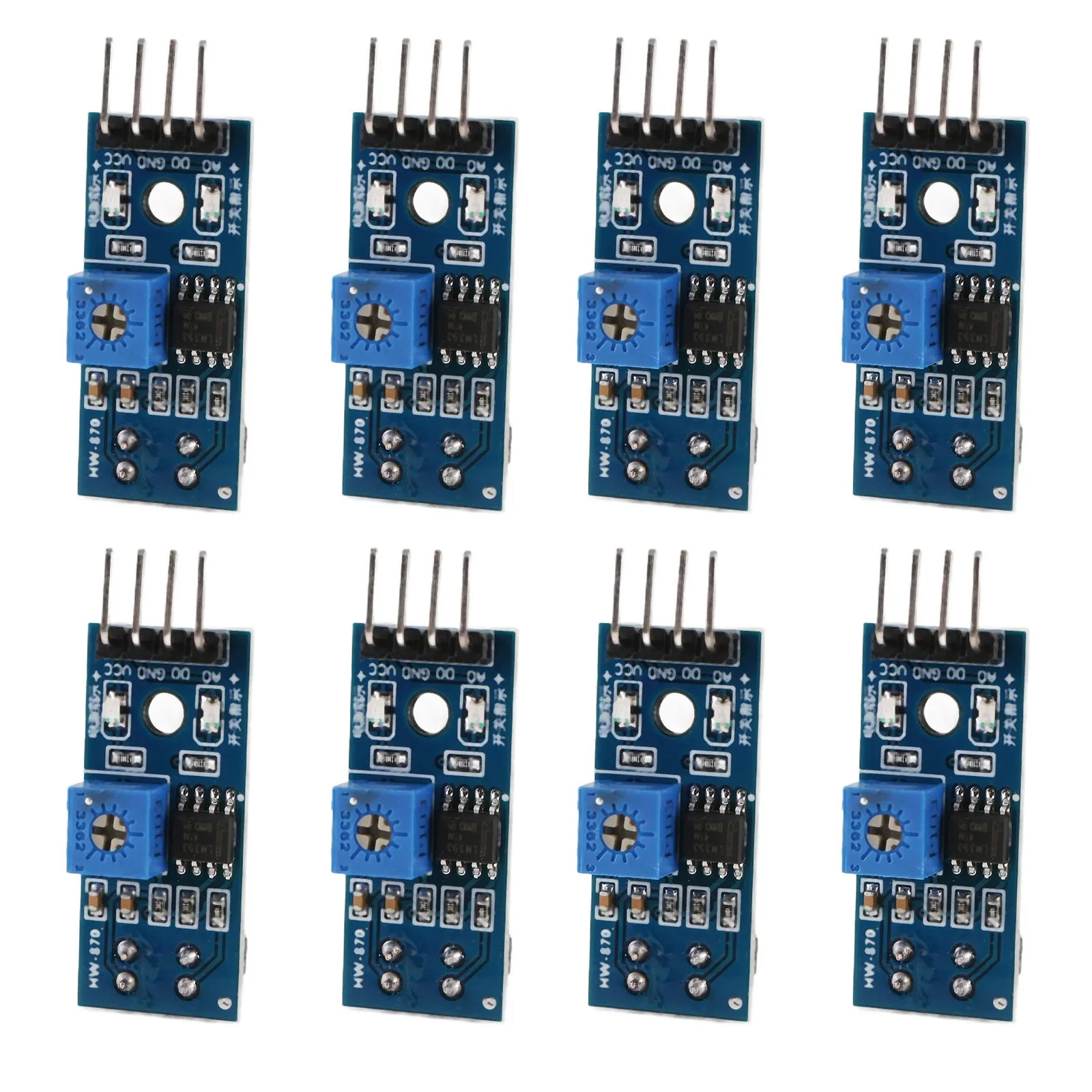 8Pcs TCRT5000 Infrared Reflective Sensor IR Photoelectric Barrier Line Tracker Module for Smart Car Robot
